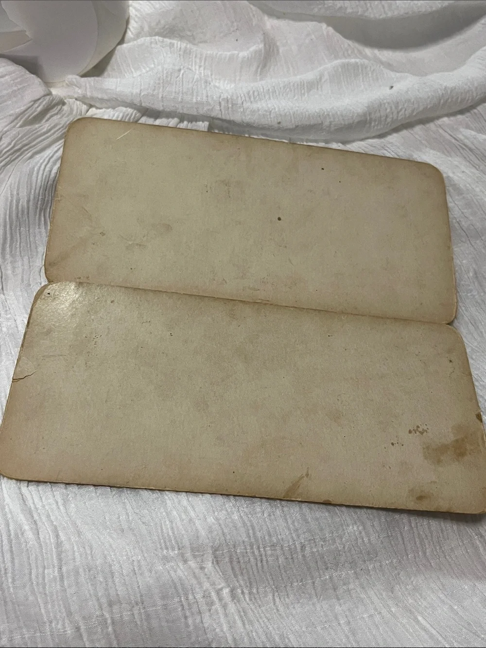 Antique-Style Stereoview Cards in Brown and Cream Tones